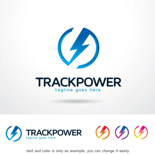 Track Power Logo Template Design Vector — Stock Vector