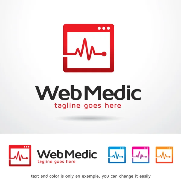 Web Medic Logo Template Design Vector — Stockvector