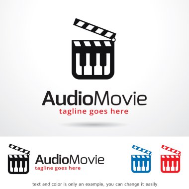 Sesli Film Logosu Şablon Tasarım Vektörü