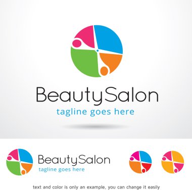 Güzellik Salonu Logo Şablon Tasarım Vektör