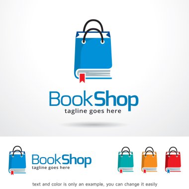Kitap Dükkanı Logo Şablon Tasarım Vektörü