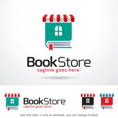 Kitapçıda Logo şablonu tasarlamak vektör