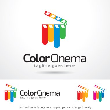 Renkli Sinema Logo Şablon tasarım vektörü