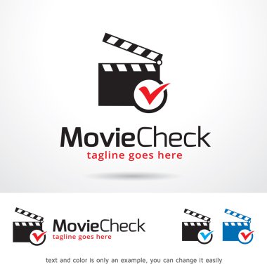 Film Denetimi Logo Şablonu Tasarım Vektörü