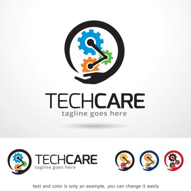 Teknik Bakım Logosu Şablon Tasarım Vektörü