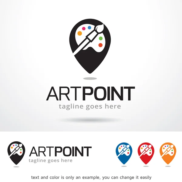 Arte ponto logotipo modelo projeto Vector —  Vetores de Stock