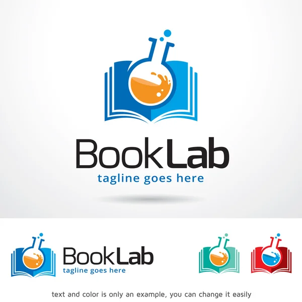 Livro Lab Logo Template Design Vector —  Vetores de Stock