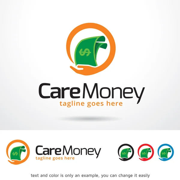 Φροντίδα Money λογότυπο πρότυπο σχέδιο διάνυσμα — Διανυσματικό Αρχείο
