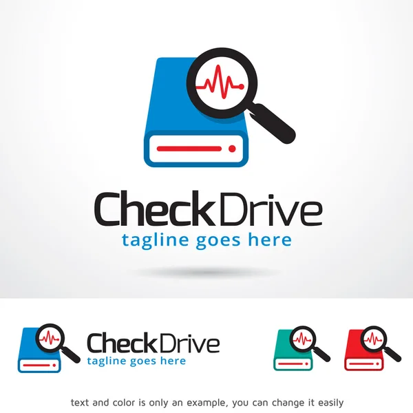 Check Drive Logo Template Design Vector — Stock Vector