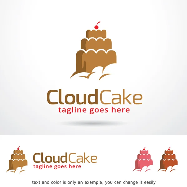 Cloud Cake Logo Template Design Vector —  Vetores de Stock