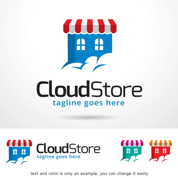 Vector de diseño de la plantilla de logotipo de Cloud Store — Archivo Imágenes Vectoriales