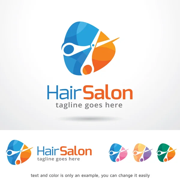 Hair Salon logo szablon Design Vector — Wektor stockowy