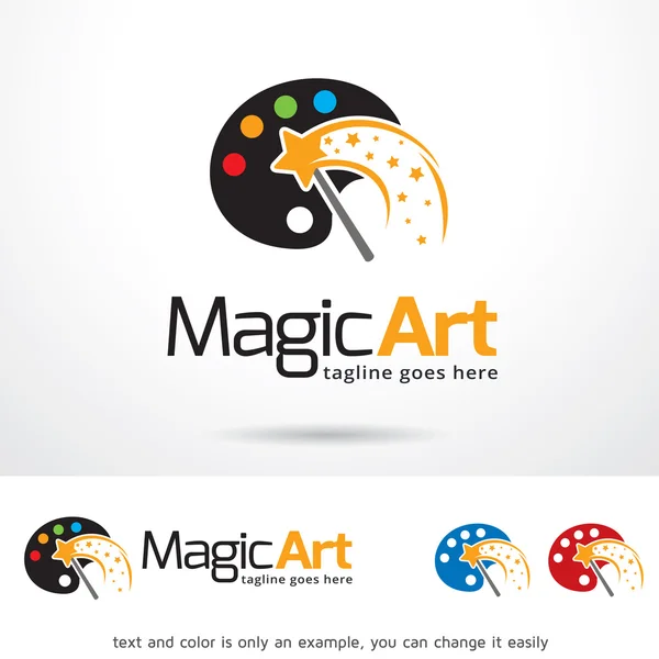 Magia art logo szablon projekt wektor — Wektor stockowy