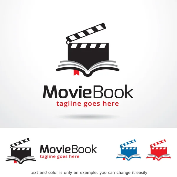 Movie Book Logo Template Design Vector — Stock Vector