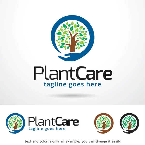 Φυτό φροντίδα λογότυπο πρότυπο σχεδιασμού διάνυσμα — Διανυσματικό Αρχείο