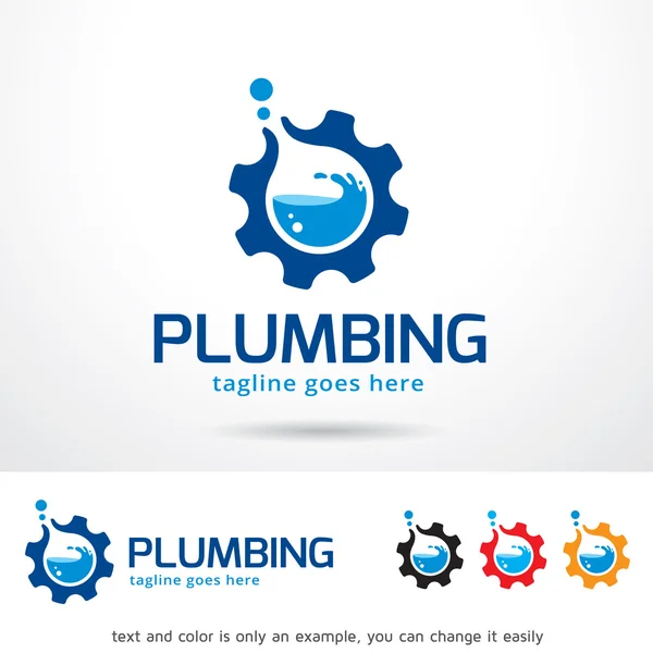 Plumbing Logo Template Design Vector — Stock Vector