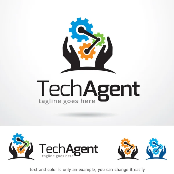 Tech Agent Logo Template Design Vector — Stockvector