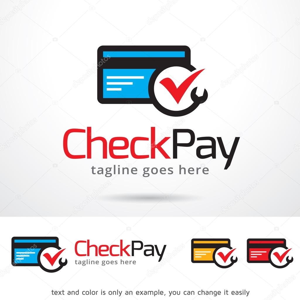 Check Pay Logo Template Design Vector