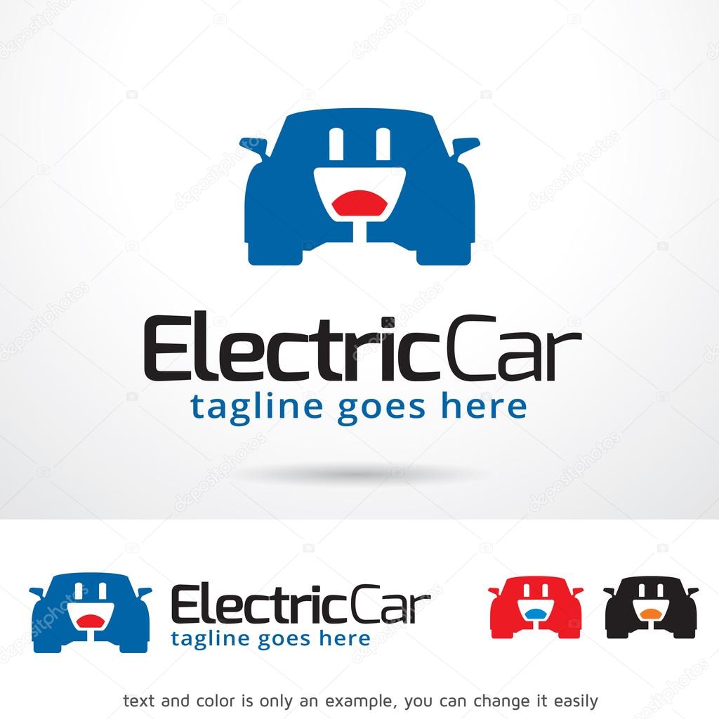 Electric Car Logo Template Design Vector — Stock Vector © gunaonedesign