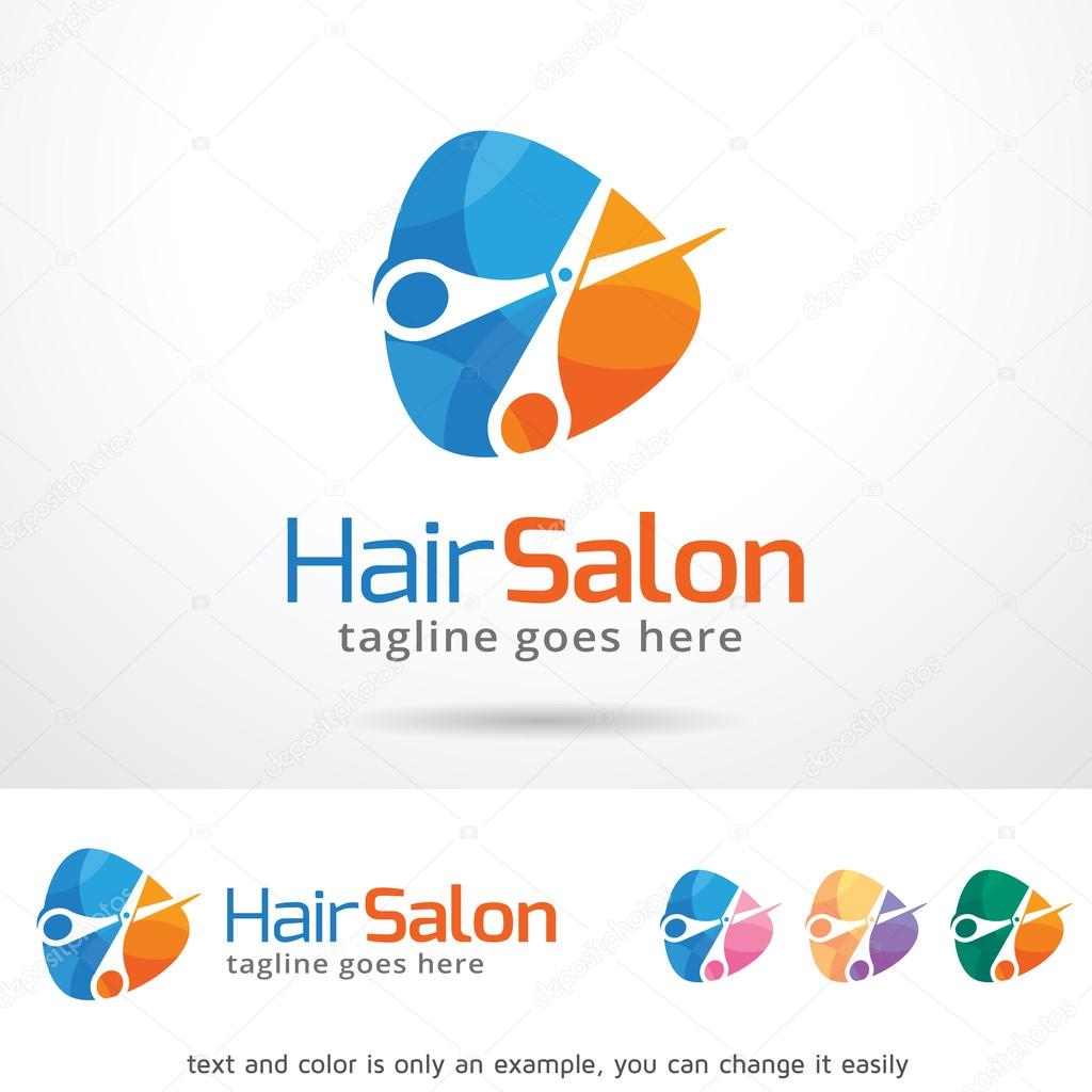 Hair Salon Logo Template Design Vector