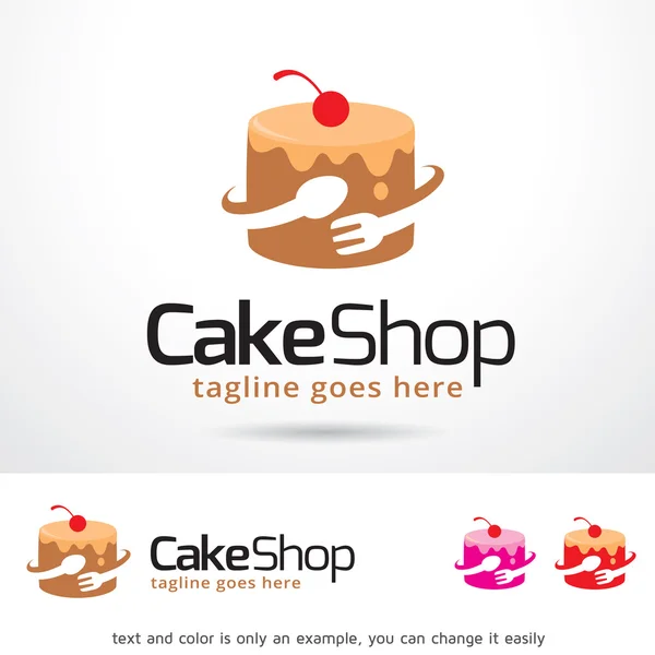Kek Dükkanı Logo şablonu tasarlamak vektör — Stok Vektör