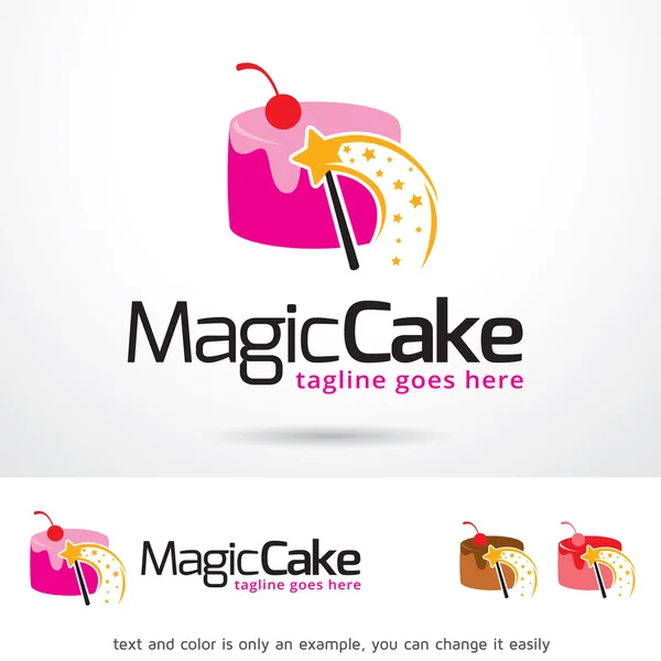 Magia ciasto Logo szablon wektor — Wektor stockowy
