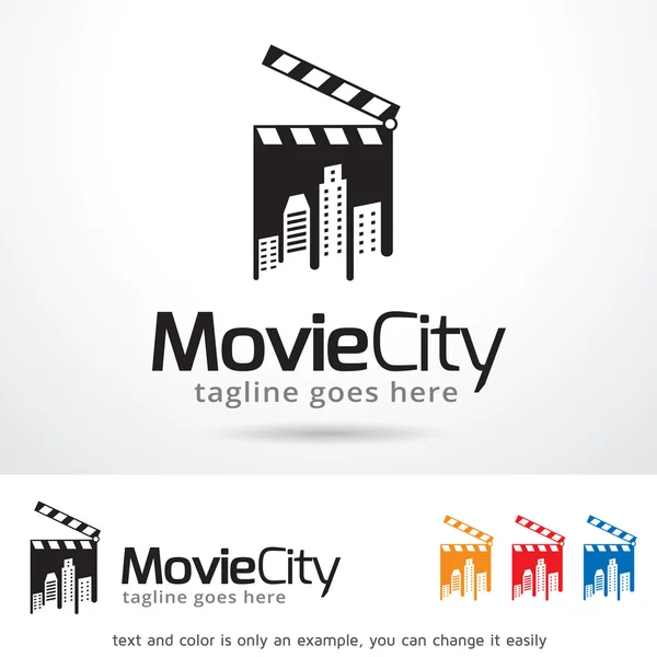 Vector de diseño de la plantilla de logotipo de Movie City — Vector de stock