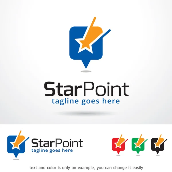 Star Point logotipo modelo projeto Vector —  Vetores de Stock