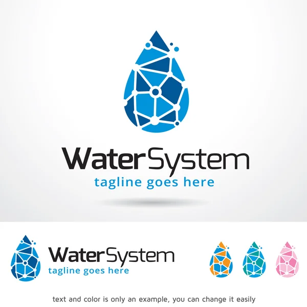 Вектор дизайна логотипа водной системы — стоковый вектор