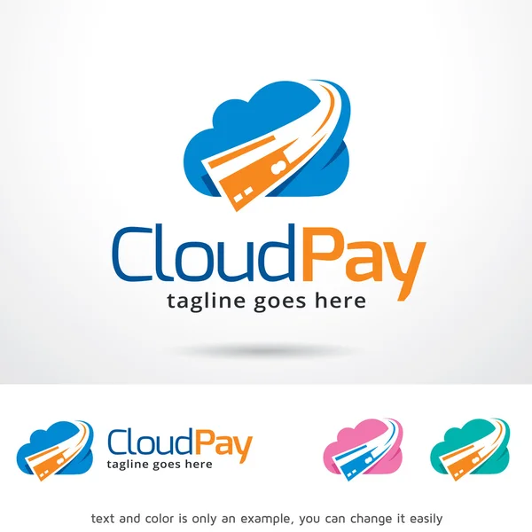 Cloud Pay Logo Template Design Vector — Stock Vector