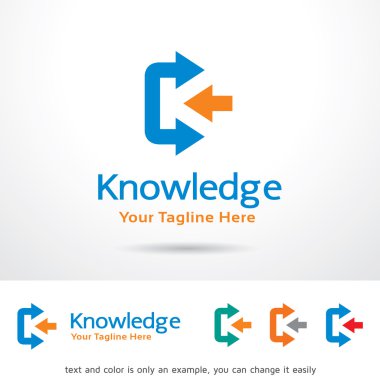 Bilgi harf K ok Logo şablonu tasarlamak vektör