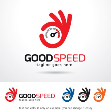 İyi bir hız Logo şablonu tasarlamak vektör