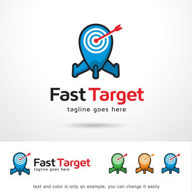 Hızlı hedef Logo şablonu tasarlamak vektör