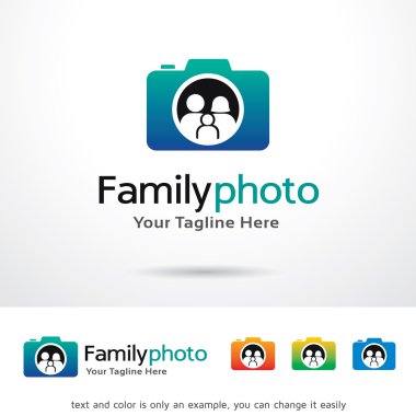 Aile fotoğrafı Logo şablonu tasarlamak vektör