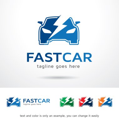 Hızlı araç logosu şablonu tasarlamak vektör