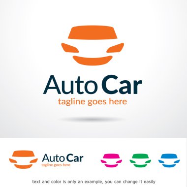 Otomatik araba Logo şablonu tasarlamak vektör