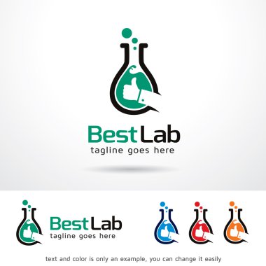En iyi laboratuvar Logo şablonu tasarlamak vektör