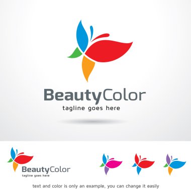 Güzellik renk Logo şablonu tasarlamak vektör