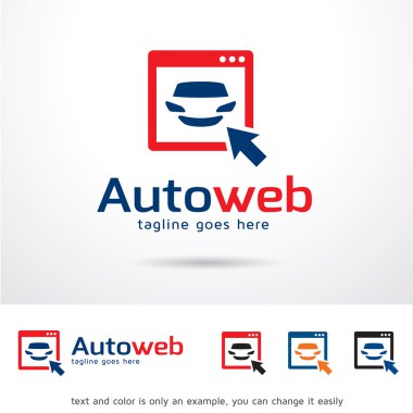 Otomatik Web Logo şablonu tasarlamak vektör