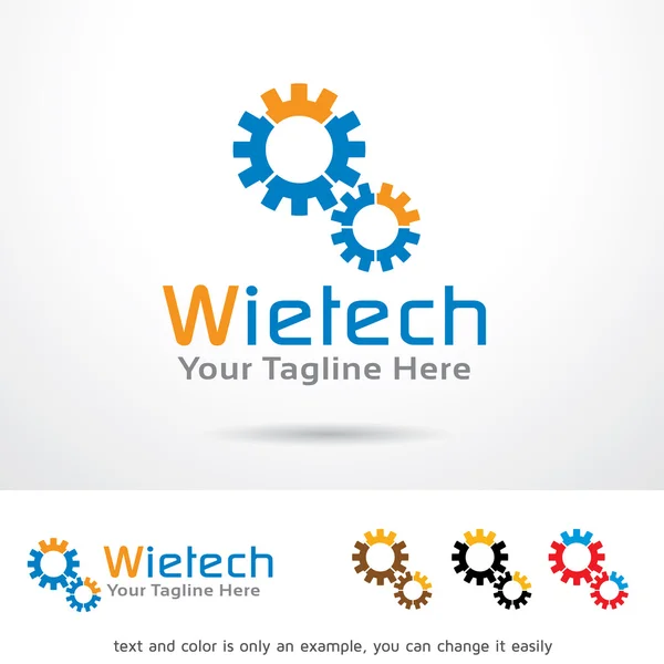 Wietech Letra W Logo Plantilla Diseño Vector — Vector de stock