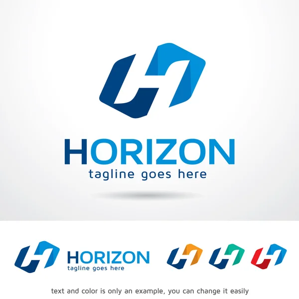 Ufuk H harfi Logo şablonu tasarlamak vektör