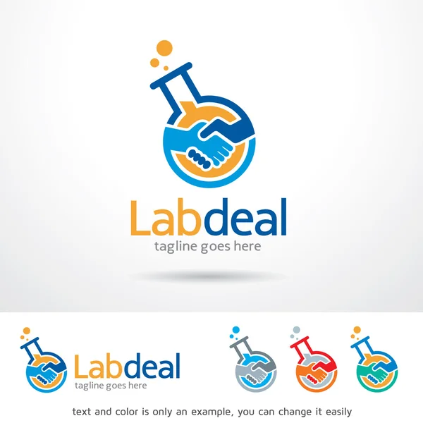 Laboratuvar anlaşma Logo şablonu tasarlamak vektör