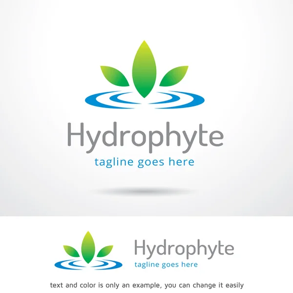 Vector de diseño de plantilla de logotipo de hidrófita — Archivo Imágenes Vectoriales