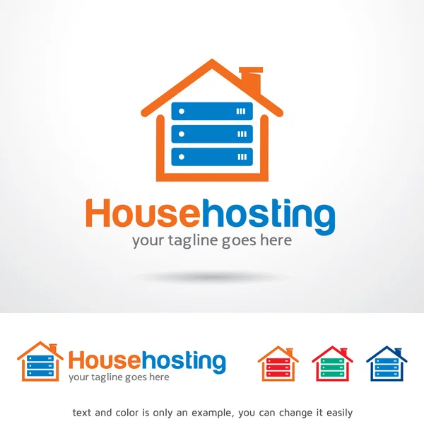 Huis Hosting Logo Template Design Vector — Stockvector