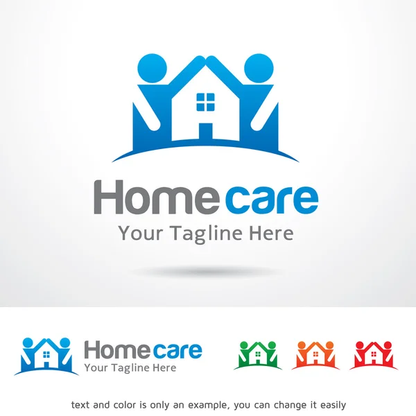 Home Care Logo Template Design Vector — Stock Vector