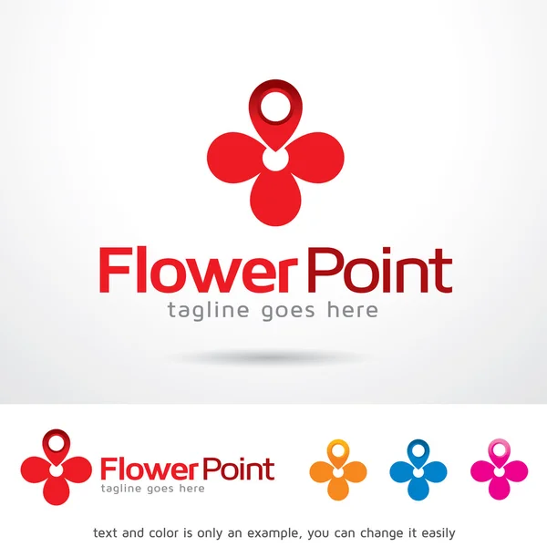 Çiçek noktası Logo şablonu tasarlamak vektör — Stok Vektör
