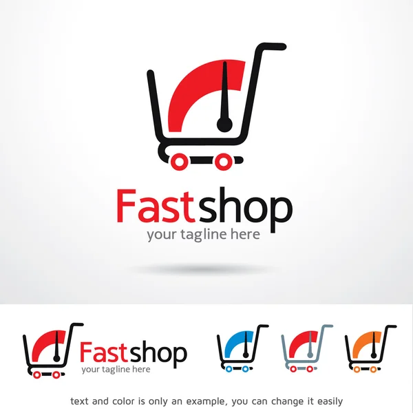 Fast winkel Logo sjabloon ontwerp Vector — Stockvector