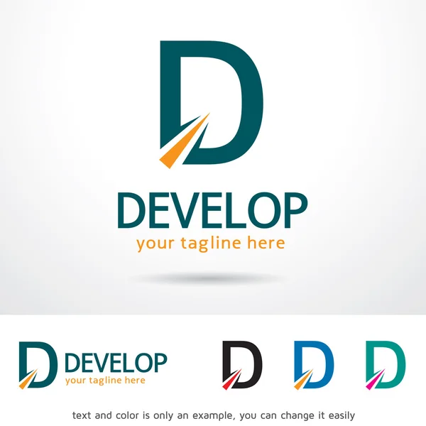 Разработка вектора дизайна логотипа буквы D — стоковый вектор