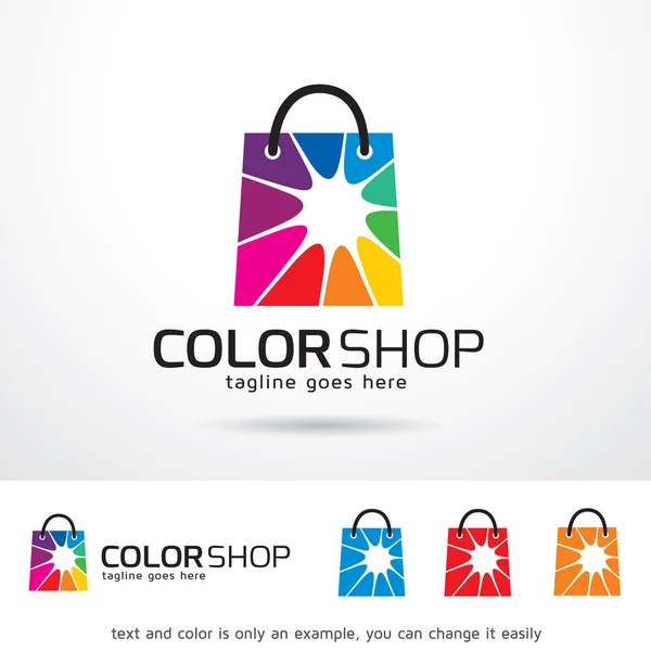 Koloru sklep Logo szablon wektor — Wektor stockowy