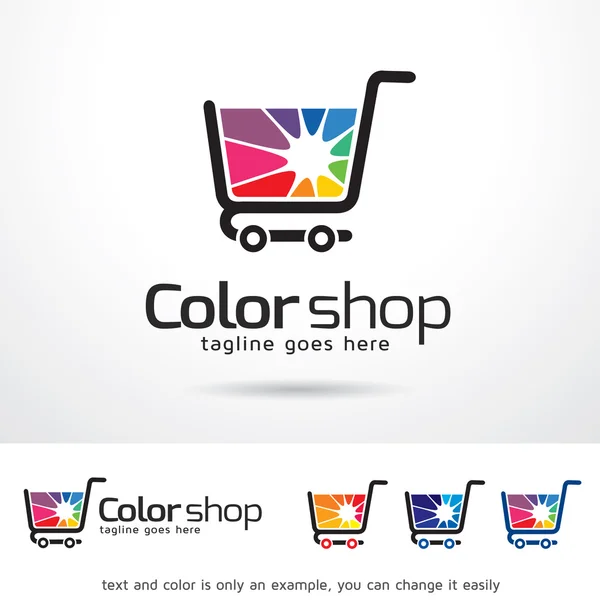 Loja de cores Logo Template Design Vector —  Vetores de Stock